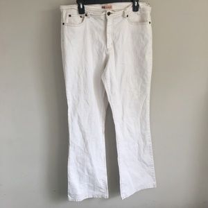 White Bootcut Jeans